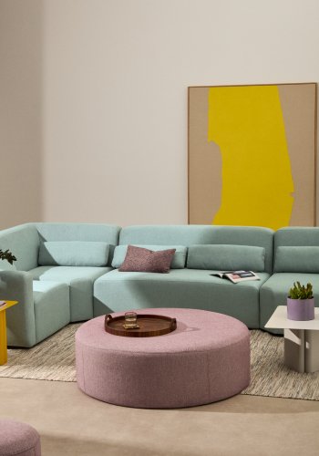 KAVE HOME Kaeli lilla fodsttte med aftageligt betrk Ã˜120cm