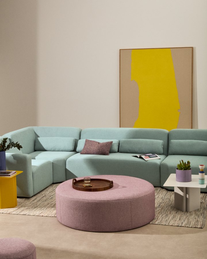 KAVE HOME Kaeli lilla fodsttte med aftageligt betrk Ã˜120cm