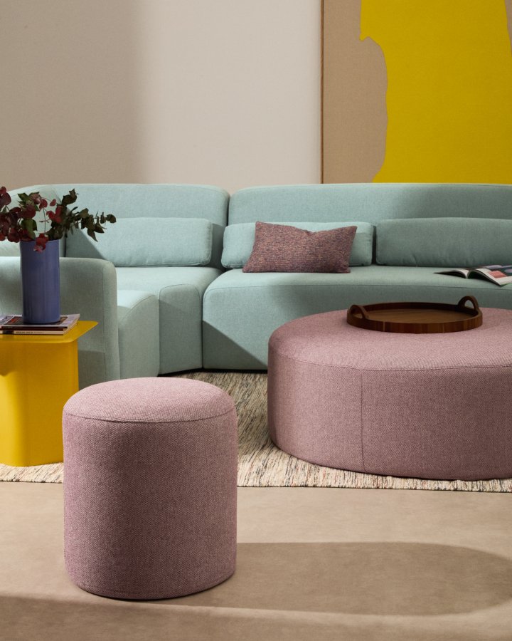 KAVE HOME Kaeli lilla fodsttte med aftageligt betrk Ã˜43cm