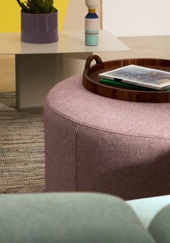 KAVE HOME Kaeli lilla fodsttte med aftageligt betrk Ã˜90cm