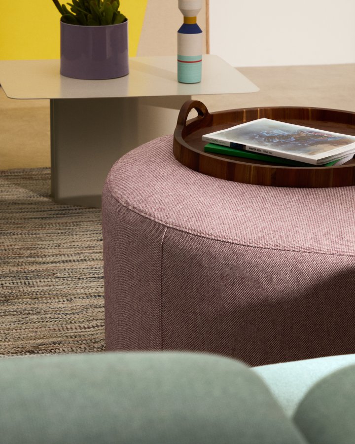 KAVE HOME Kaeli lilla fodsttte med aftageligt betrk Ã˜90cm