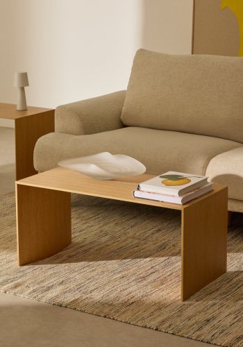 KAVE HOME Litto egefiner sofabord med naturlig farve finish, 90 x 45 cm