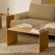 KAVE HOME Litto egefiner sofabord med naturlig farve finish, 90 x 45 cm