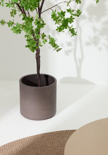 KAVE HOME Enkianthus kunstigt tr med sort potte 214 cm