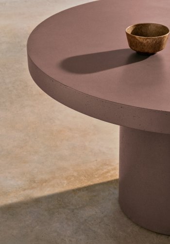 KAVE HOME Aiguablava havebord, rund - terracotta cement (120)