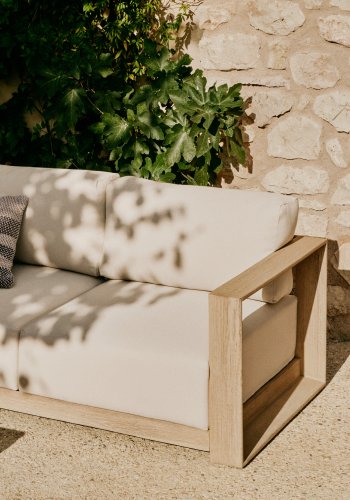 KAVE HOME Ambra 2-pers. udendrs havesofa, m. aftagelige hynder - akacietr (174cm)