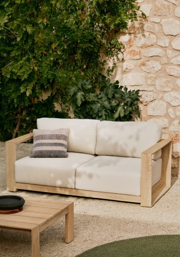 KAVE HOME Ambra 2-pers. udendrs havesofa, m. aftagelige hynder - akacietr (174cm)