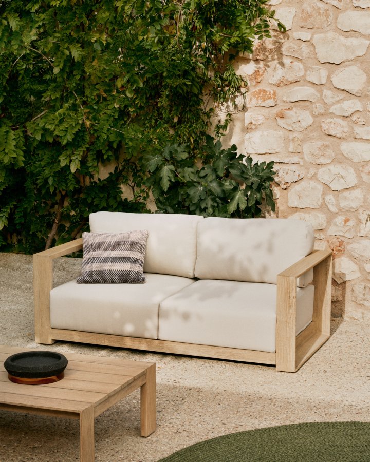 KAVE HOME Ambra 2-pers. udendrs havesofa, m. aftagelige hynder - akacietr (174cm)