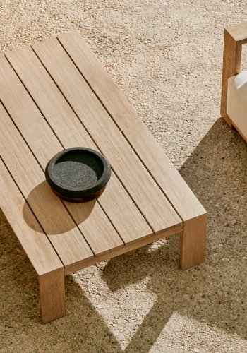 KAVE HOME Ambra udendrs sofabord, rektangulr - akacietr (82,5x140)