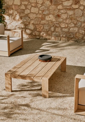 KAVE HOME Ambra udendrs sofabord, rektangulr - akacietr (82,5x140)