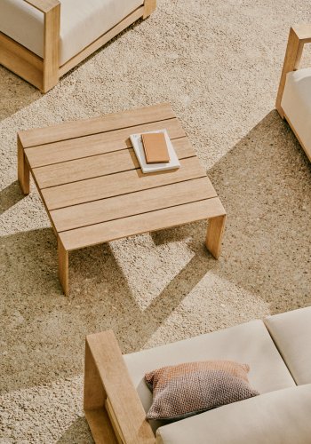 KAVE HOME Ambra udendrs sofabord, kvadratisk - akacietr (82,5x82,5)