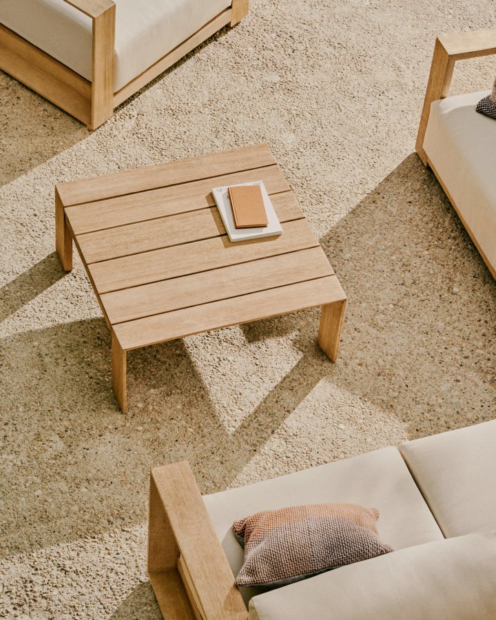 KAVE HOME Ambra udendrs sofabord, kvadratisk - akacietr (82,5x82,5)