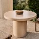 KAVE HOME Aiguablava havebord, rund - beige cement (120)