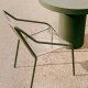 KAVE HOME Zivia udendrsstol i ecru rebsnor og grn galvaniseret stl