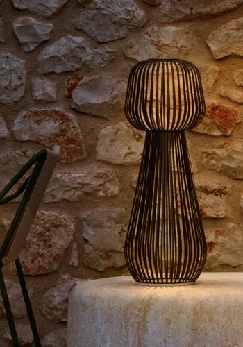 KAVE HOME Reiba grn metal solcellegulvlampe