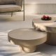 KAVE HOME Aiguablava udendrs sofabord, rund - beige cement (90)