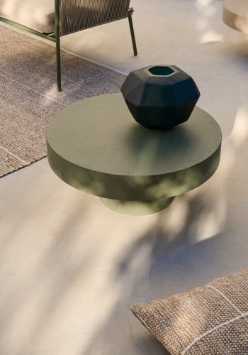KAVE HOME Aiguablava udendrs sofabord, rund - grn cement (66)