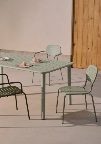 KAVE HOME Brai havebord, rektangulr - turkis galvaniseret stl (180x90)