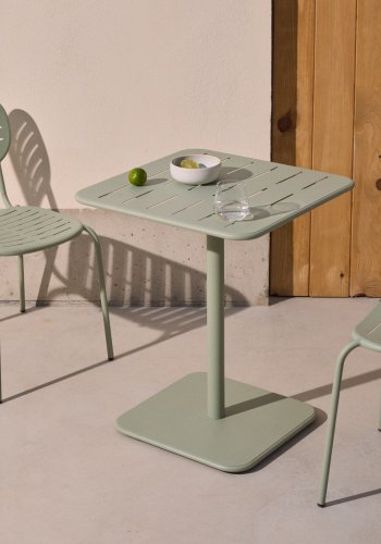 KAVE HOME Brai havebord, kvadratisk - turkis galvaniseret stl (70x70)