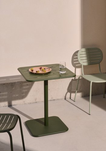 KAVE HOME Brai havebord, kvadratisk - grn galvaniseret stl (70x70)