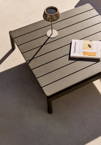 KAVE HOME Sorells udendrs sofabord, rektangulr - grn aluminium (89x91)