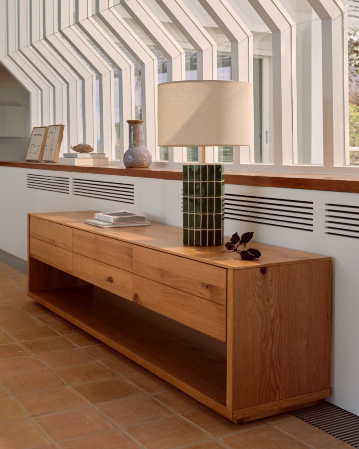 KAVE HOME Rue grn keramisk bordlampe