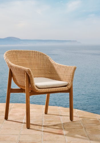 KAVE HOME Galea stol i FSC 100% massivt teaktr og syntetisk rattan