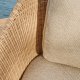 KAVE HOME Galea 3-personers sofa i FSC 100% massivt teaktr og syntetisk rattan 223cm