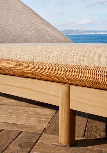 KAVE HOME Galea liggestol i FSC 100% massivt teaktr og syntetisk rattan