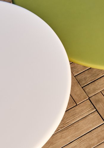 KAVE HOME Albanella sofabord, rund - blank hvid cement (65)