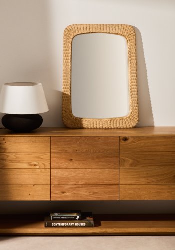 KAVE HOME Zilna rattan spejl 58 x 79cm