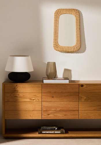 KAVE HOME Zilna rattan spejl 38 x 59cm