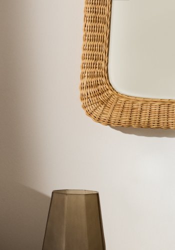 KAVE HOME Zilna rattan spejl 38 x 59cm