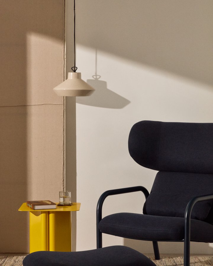 KAVE HOME Portol beige keramisk loftslampe