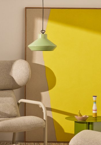 KAVE HOME Portol grn keramisk loftslampe