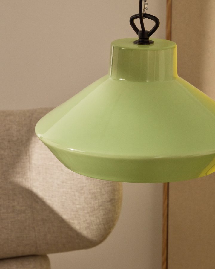 KAVE HOME Portol grn keramisk loftslampe