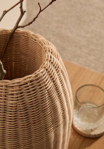 KAVE HOME Zilna rattan vase 40cm