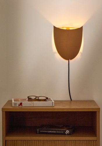 KAVE HOME Nibla vgmonteret lysarmatur i terracotta-effekt metal