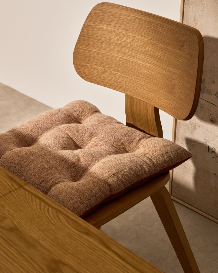 KAVE HOME Aren stolehynde, kvadratisk - pink stof (45x45)