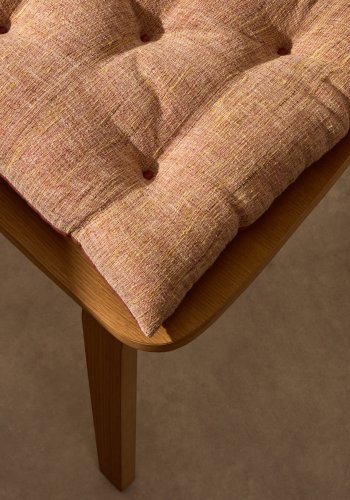 KAVE HOME Aren stolehynde, kvadratisk - pink stof (45x45)