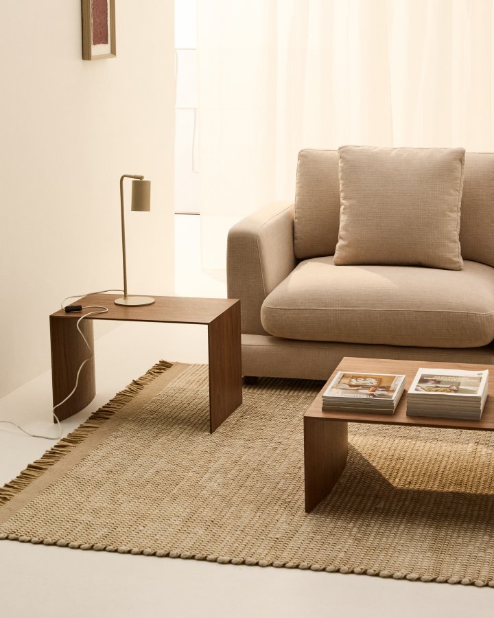 KAVE HOME Sofa Gala 4-personers i beige chenille FSC Mix Credit 300 cm