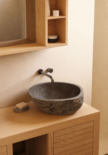 KAVE HOME Tetsu sten hndvask, 40 cm