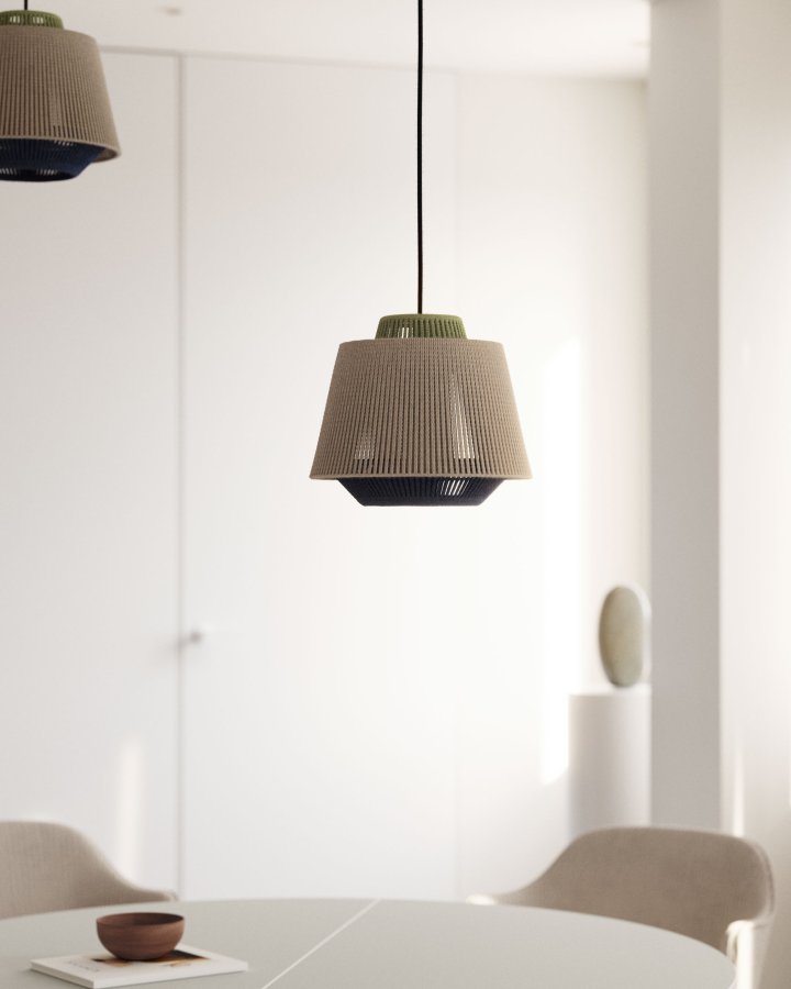 KAVE HOME Yuvia loftlampe - multifarvet jute