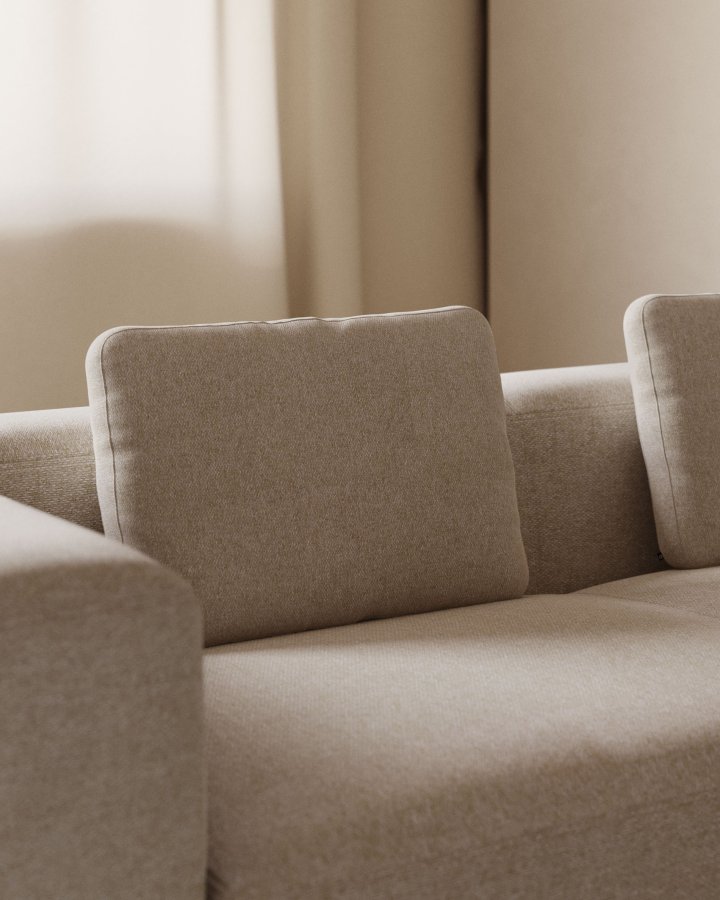 KAVE HOME Blok pude - beige stof (40x60)