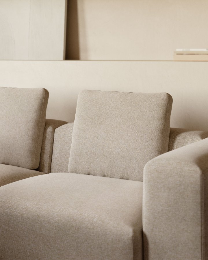 KAVE HOME Blok pude - beige stof (50x60)