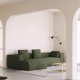 KAVE HOME Blok 3 pers. sofa, m. venstre chaiselong - grn corduroy fljl (330 cm)