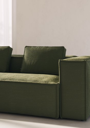 KAVE HOME Blok hjrnesofa - grn corduroy fljl (320x290)