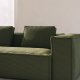 KAVE HOME Blok 3 personers hjrnesofa - grn corduroy fljl (290x230 cm)