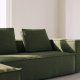 KAVE HOME Blok 3 pers. sofa, m. venstre chaiselong - grn corduroy fljl (300 cm)