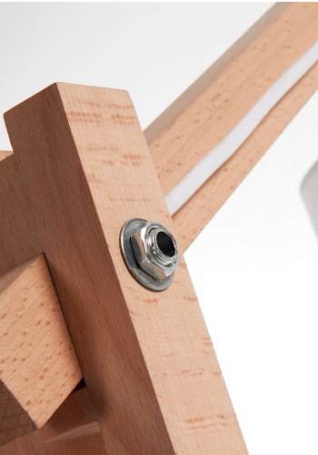 KAVE HOME Izar gulvlampe - natur tr og hvid metal/bomuld